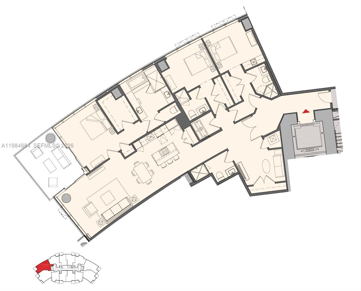 851 NE 1st #3601, Miami, FL, 33132 - Investment Condo. Photo #1
